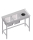 Sink unit waste hole 1900x600x850 2xbasin LX AFK