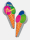 Cono gelato illuminato NEROLUCE illuminato 70x120 cm