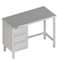 Table de travail 2500x700x850 3x tiroirs LX