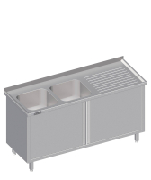 Spülschrank mit Flügeltür 1000x700x850...