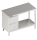 Mesa de trabajo con estante intermedio 1200x600x850 2xcajones LX