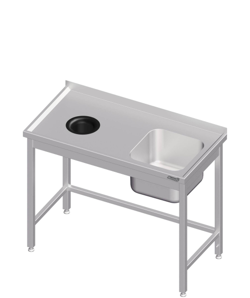 Lavello foro di scarico 1400x700x850 1xlavandino RX AFK