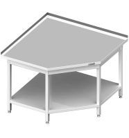 Mesa de trabajo esquinera con estante intermedio...