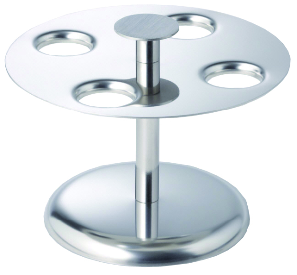 STÖCKEL 327 Suporte redondo para cones de gelado em aço inoxidável 4x31
