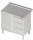 Armoire de travail avec porte battante 1200x600x850 3xtiroirs RX AF
