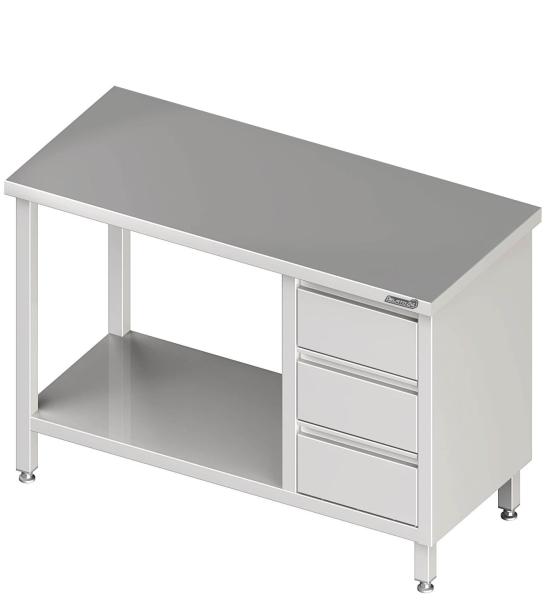 Werktafel met tussenblad 1000x600x850 3x laden RX
