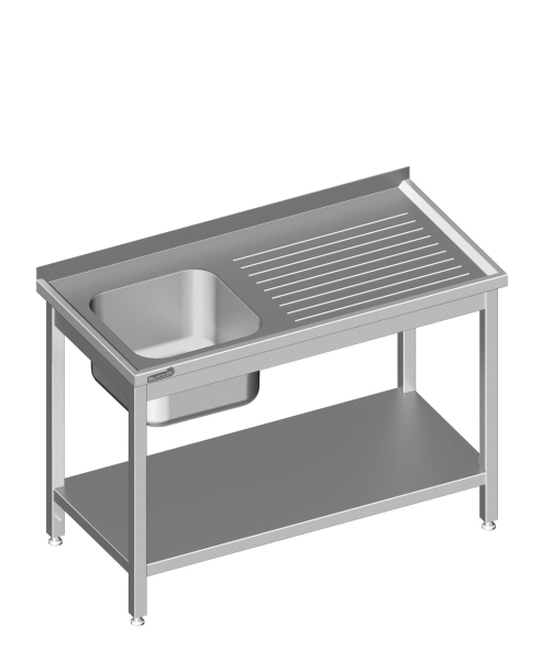 Móvel de lavatório com prateleira intermédia 1800x600x850 1x lavatório LX AFK