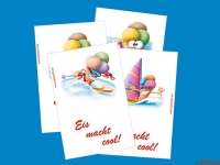Servietten Eis macht Cool 17x17cm (8,5x12) für...