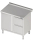 Work cabinet with hinged door 1900x700x850 2xdrawers RX AF