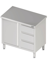 Armoire de travail avec porte battante 1400x600x850...