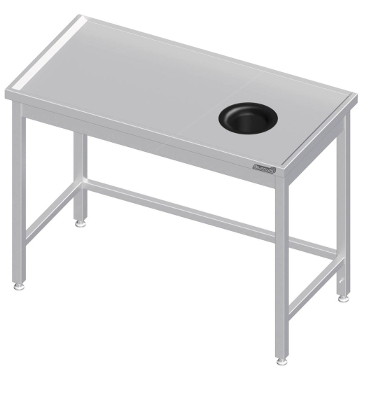 Mesa de trabalho 1200x700x850 Orifício para resíduos RX