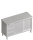 Armoire de travail avec portes coulissantes 1500x600x850 3xtiroirs LX