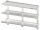 Scaffale a muro a 3 ripiani 1400x400x930