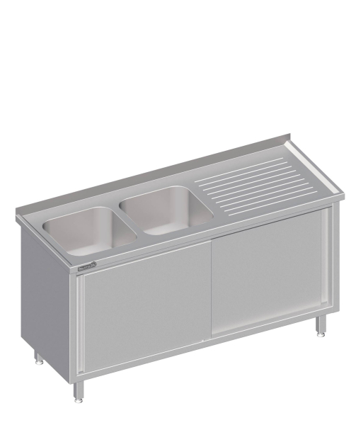 Sink unit with sliding doors 1000x600x850 2xbasin AFK