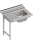 Mesa de alimentación en 2xlegs 1xbasin 1000x750x880 LX AFK