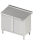Work cabinet with hinged door 600x700x850 AFK