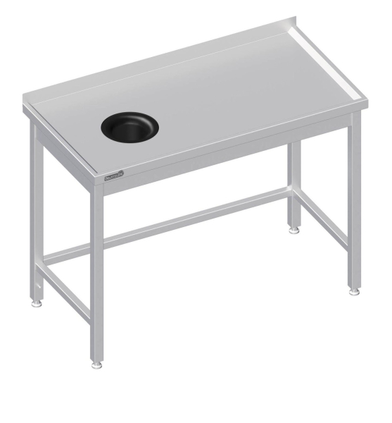 Mesa de trabalho 1200x700x850 Orifício para resíduos LX AFK
