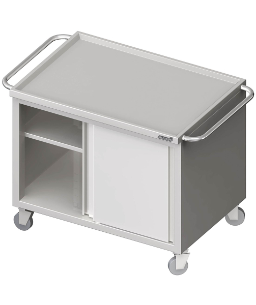 Transport trolley closed substructure with sliding doors 1100x