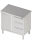 Work cabinet with hinged door 1200x600x850 3xdrawers RX