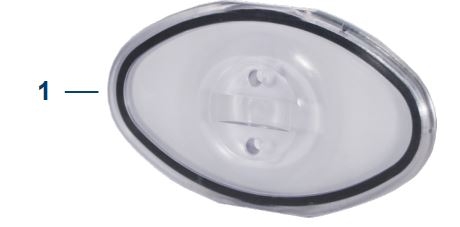 Ersatzteil CARPIGIANI Eisauslassfenster oval 501 + OR SW (B)
