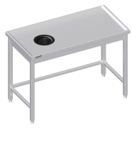 Worktable 1300x700x850 Waste hole LX