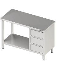 Werktafel met tussenblad 1200x600x850 3x laden RX