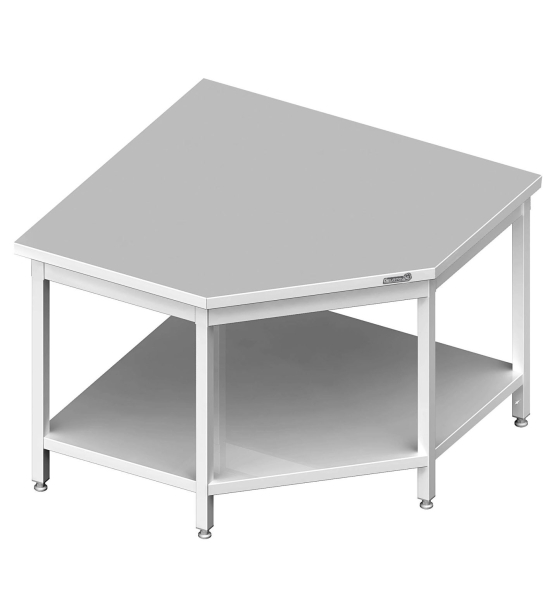 Table de travail dangle avec étagère intermédiaire 700x600x850