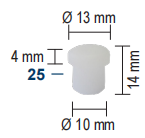 Ersatzteil CARPIGIANI Führungsgleiter 4mm hoch seitlich 85
