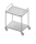 Carrinho de serviço 2xprateleiras 1200x600x950