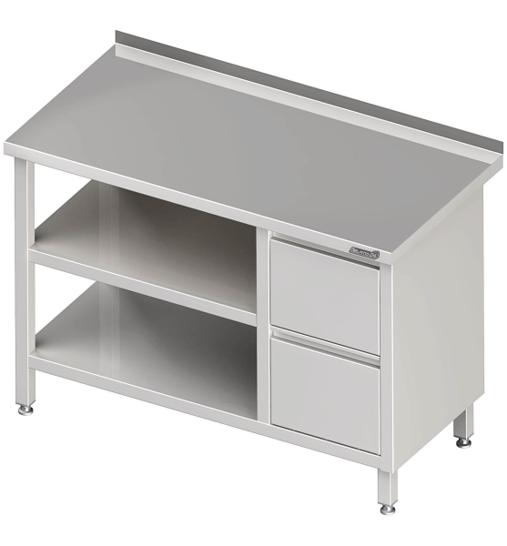 Arbeitstisch mit Zwischenboden 800x600x850 2xSchubladen RX A