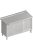 Work cabinet with sliding doors 1300x700x850 2xdrawers LX
