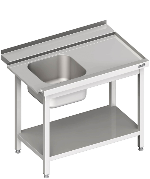 Mesa de alimentação com prateleira intermédia 1x lavatório 1400x750x880 RX AFK D