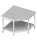 Corner worktable with intermediate shelf 700x700x850