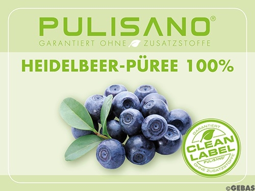 Puré de fruta de arándanos 100%.