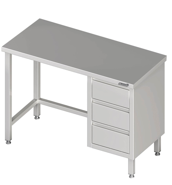 Mesa de trabalho 2000x600x850 3xgavetas RX