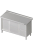 Work cabinet with sliding doors 1300x700x850 2xdrawers RX