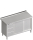 Work cabinet with sliding doors 1500x700x850 3xdrawers LX