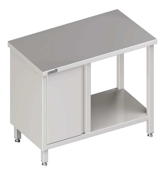 Work table base shelf, hinged door cabinet 800x600x850 LX