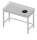 Mesa de trabalho 800x600x850 Orifício para resíduos RX AFK