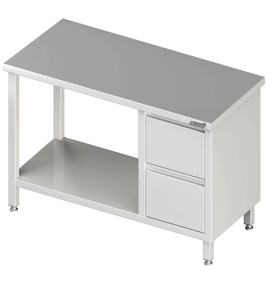 Arbeitstisch mit Zwischenboden 2400x700x850 2xSchubladen RX