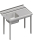 Table darrivée 1xbassin 900x750x880 RX AFK