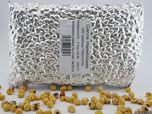 Hazelnuts Piemonte whole roasted 13-15mm