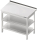 Work table with intermediate shelf 900x600x850 AFK