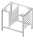 Untergestell GN 1/1 Einschubschienen 660x460x730
