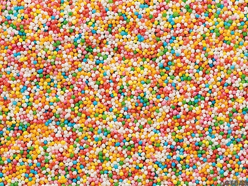 Dekor Nonpareille-Kügelchen bunt  „azo free“  1 Kg-Btl