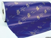 Papierrol structuur diagonaal gestreept blauw